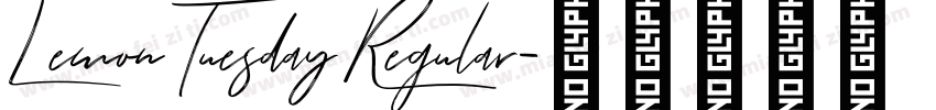 Lemon Tuesday Regular字体转换
